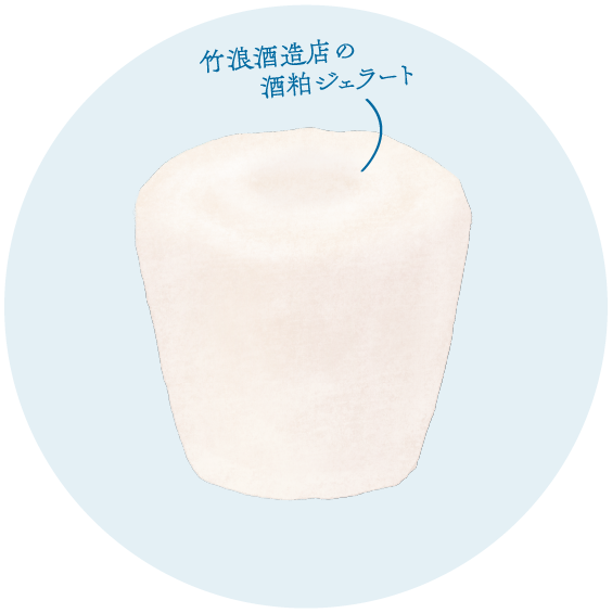 竹浪酒造店の酒粕ジェラート